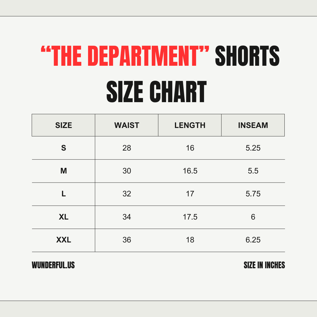 THE “DEPARTMENT” SHORTS - BLACK